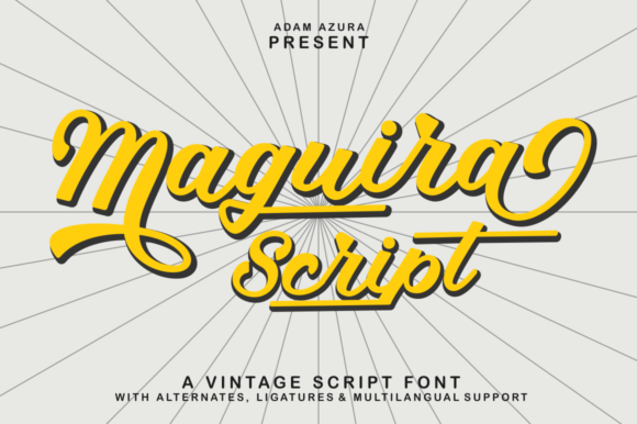 Maguira Script: Inject Bold Nostalgia Into Your Designs