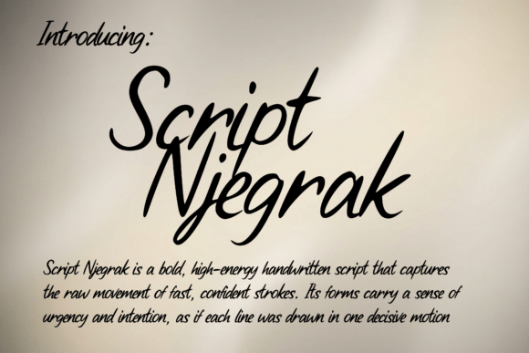 Script Njegrak: Capturing Motion in Your Designs